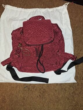 See By Chloe Quilted Drawstring Backpack - Burgundy